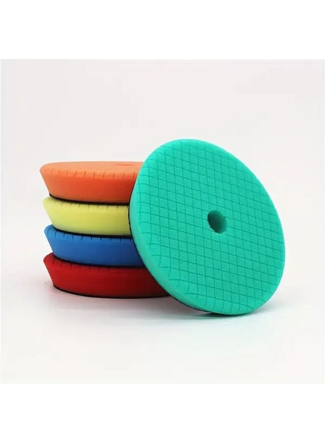 5 قطع 5 بوصة وسادات تلميع على شكل حرف T ذاتية اللصق عجلات تلميع السيارات إسفنج مطاطي - Image 2