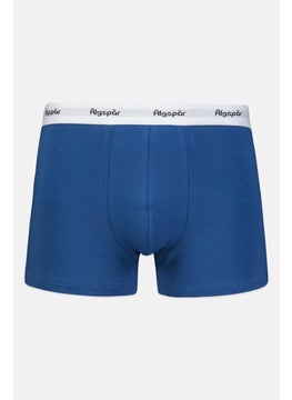 Algspar Men 2 Pcs Brand Logo Boxer Set, Blue/White  - Image 5
