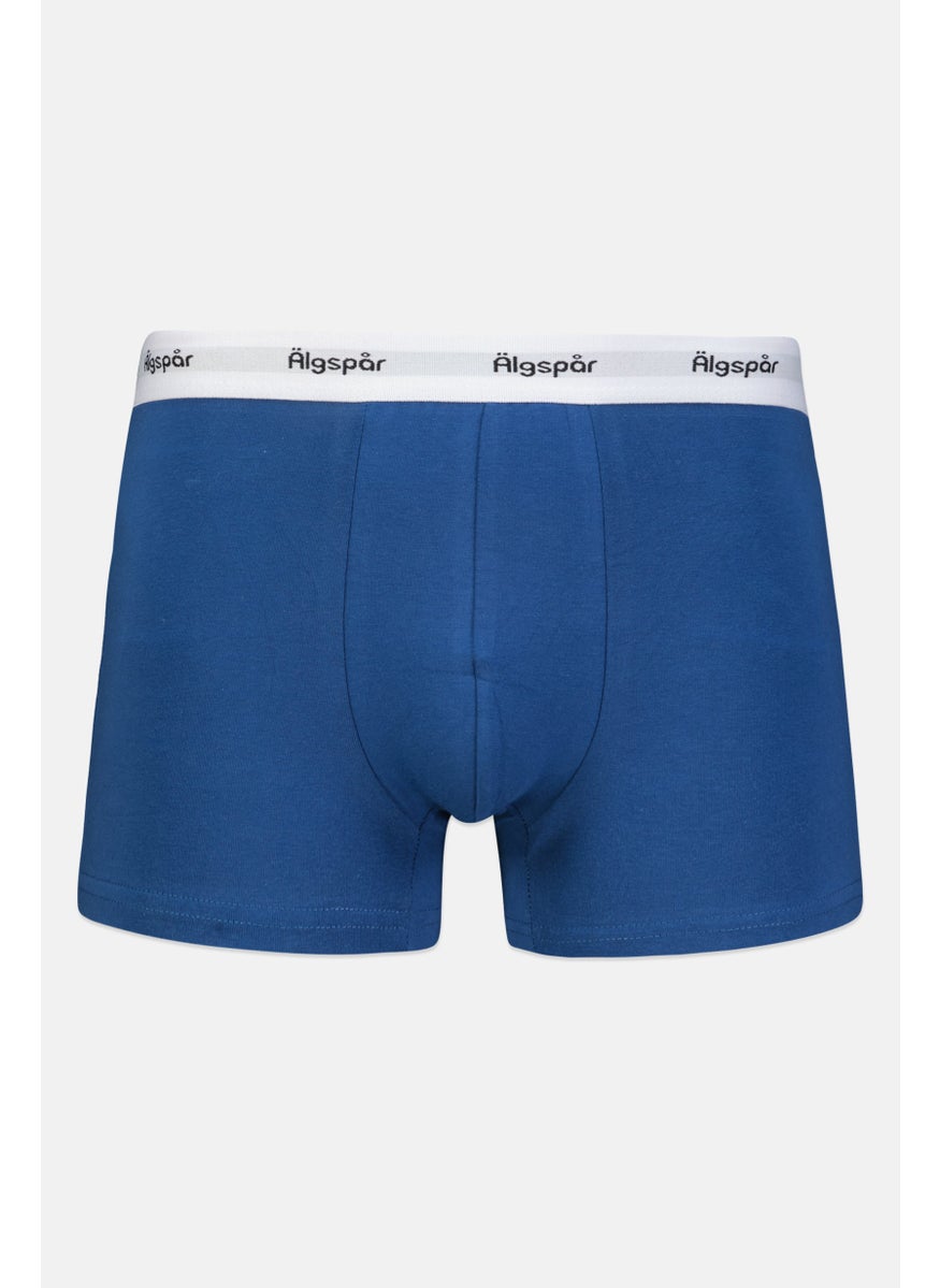 Algspar - Men 2 Pcs Brand Logo Boxer Set, Blue/White - Image 1