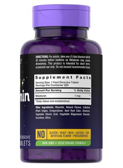 CARLYLE Melatonin 1 mg Low Dose, 220 Fast Dissolve Tablets  - Image 2