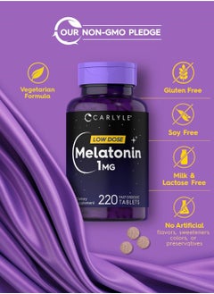 CARLYLE Melatonin 1 mg Low Dose, 220 Fast Dissolve Tablets  - Image 4