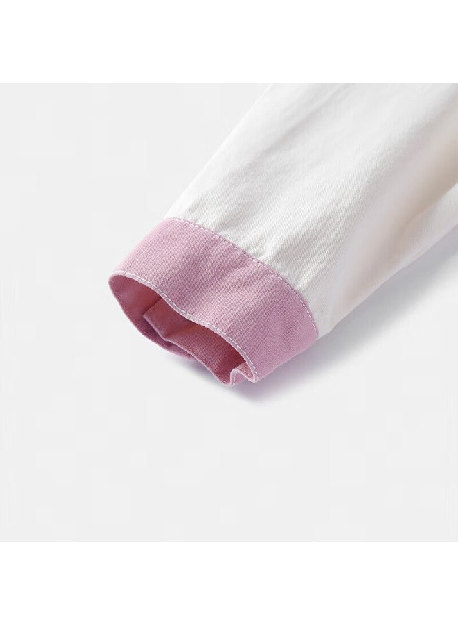 Mqdmini Girls Denim Collar Jacket Casual Woven Outerwear Purple Size 90 - Image 5