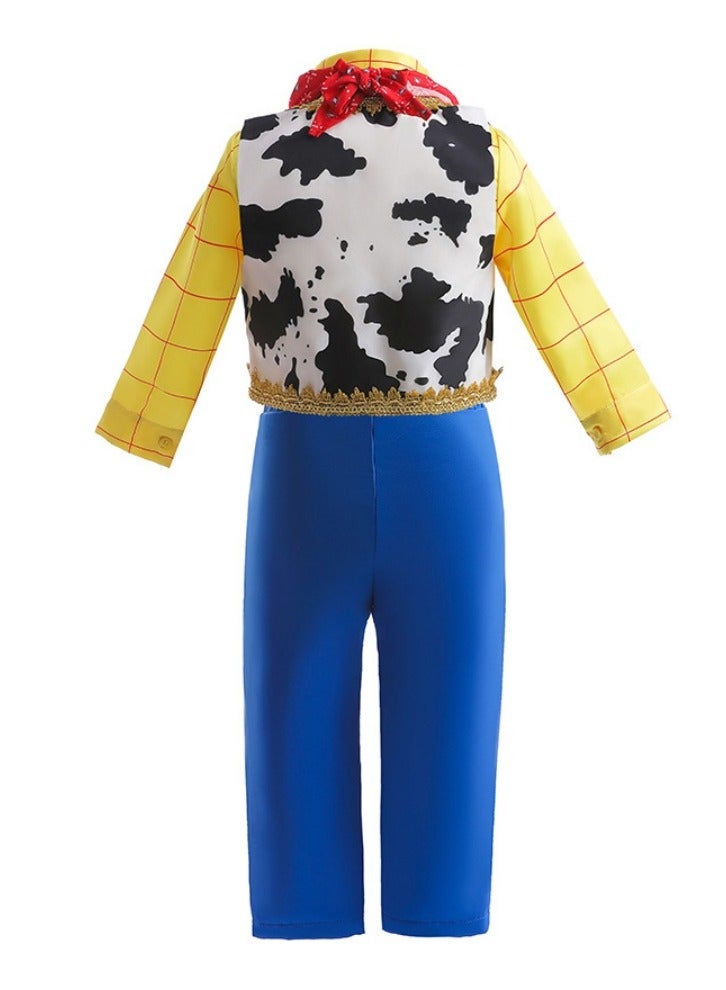 عام قصة لعبة فتى وودي تأثيري تأثيري دعوى لون متباين تصميم فستان الأداء بدلة ثلاث قطع - Image 3