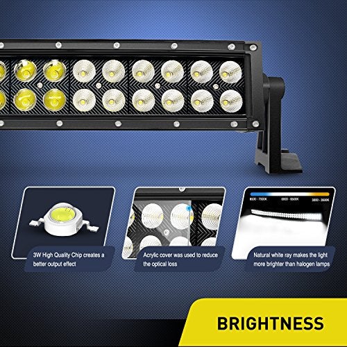 Nilight - 71014C-A 42" 240W Spot Flood Combo High Power LED Driving Lamp LED Light Bar Off Road Fog Driving Work Lights for SUV Boat Jeep Lamp - Image 3