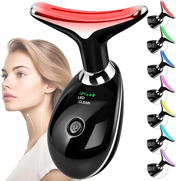 Face Sculpting Device Anti Wrinkles 3in1 Facial Massager Lifting Machine AntiAging Neck Eye Device 3 Modes 455C for SkinTightening Neck Lifting Massage Face Toning Firming for Women White - Image 1