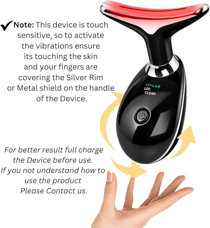 Face Sculpting Device Anti Wrinkles 3in1 Facial Massager Lifting Machine AntiAging Neck Eye Device 3 Modes 455C for SkinTightening Neck Lifting Massage Face Toning Firming for Women White - Image 2