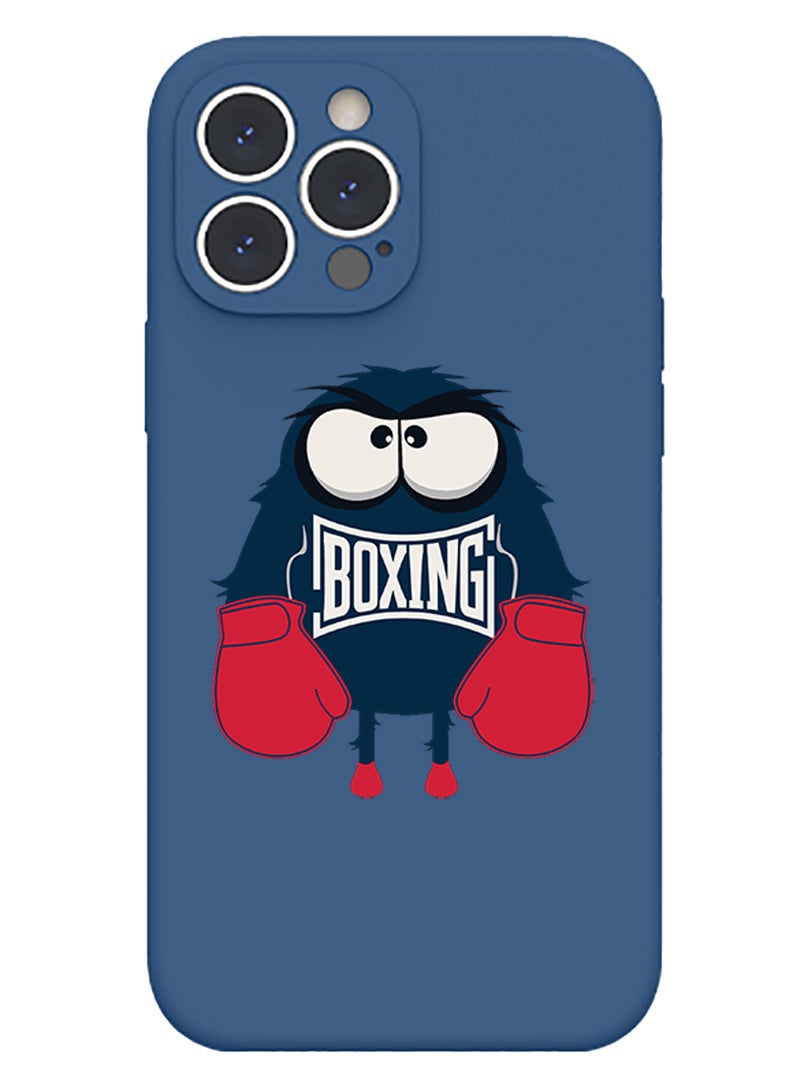 Theodor Protective Slim Fit Case Liquid Silicone Cover with Full Body Protection Anti-Scratch Shockproof Case For iPhone 13 Pro Blue  - Boy copy - Image 1