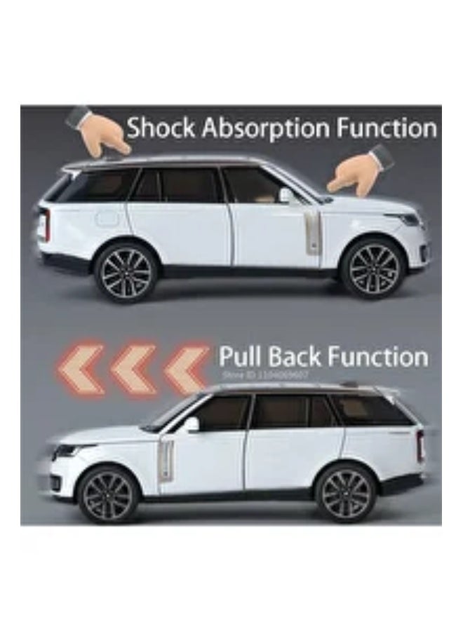 Range Rover Die-Cast Model Car 1:32 Scale | Pull-Back Action with Lights & Music | Openable Doors & Hood | Premium Alloy Construction | Shock Absorption | Ages 3+ - Image 3