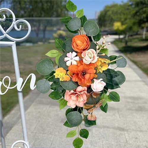 FUNORNAM 24Pcs Artificial Ficus Leaves FauxTree Branches Greenery Plant Spray for Wedding Arch DIY Wreath Home Décor (Green) - Image 5