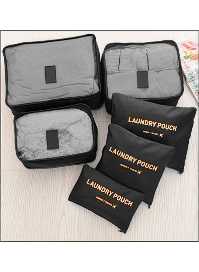 6-in-1 a set of clothing storage bags and laundry pouches organise the travel bag with a laundry bag for underwear and to organise while travelling - Image 2