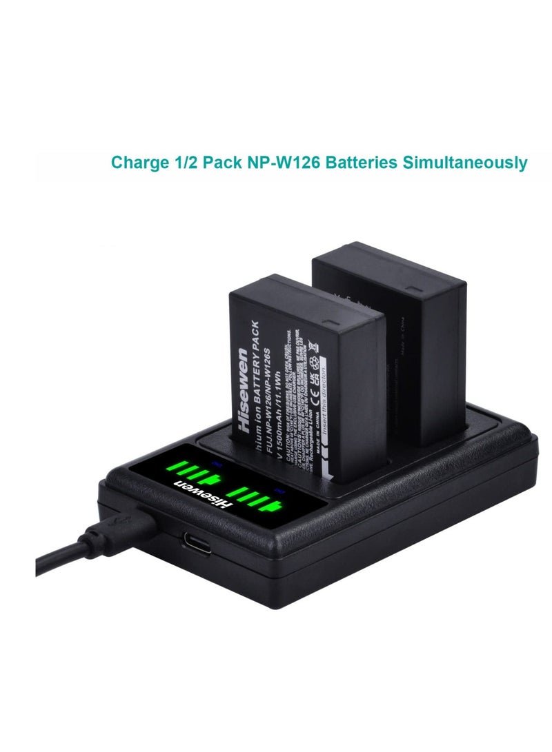 LED Dual Battery Charger for Fuji Cameras - Compatible with XT30, X100V, XS10, XT3, XA7, XE4, XPRO3, XT2, XT20, X100F, XA3, XA5, XPRO2 - Image 5