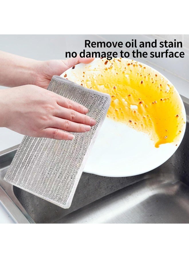 مناشف المطبخ - أقمشة سلكية متعددة الاستخدامات وقابلة لإعادة الاستخدام مصممة لتنظيف الأطباق بسهولة، وتتميز بسطح مقاوم للخدش، مثالية للاستخدام اليومي في المنزل أو المطبخ 6 قطع - Image 2