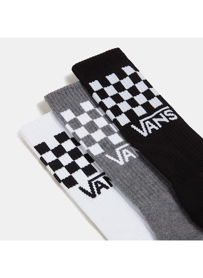 VANS Men's Classic Check Crew Socks (3 Pairs)