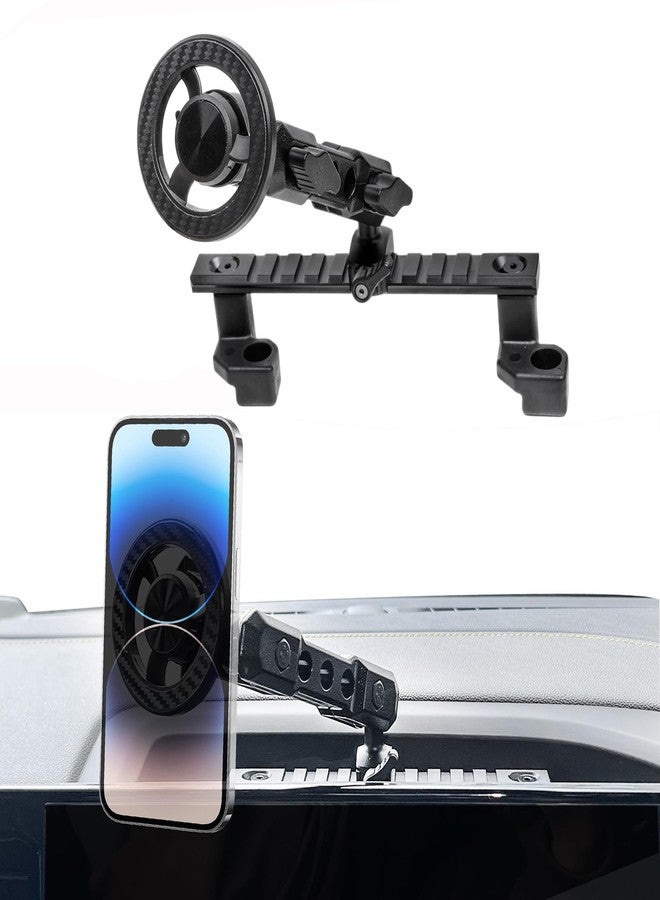 RERPRO حامل هاتف مغناطيسي من RERPRO متوافق مع سيارات شيفروليه سيلفرادو/جي إم سي سييرا 1500/2500/3500 موديلات 2022-2026، حامل هاتف Magsafe للوحة القيادة، ملحقات شيفروليه سيلفرادو/جي إم سي سييرا، شاشة لمس 13.4 بوصة فقط - Image 1