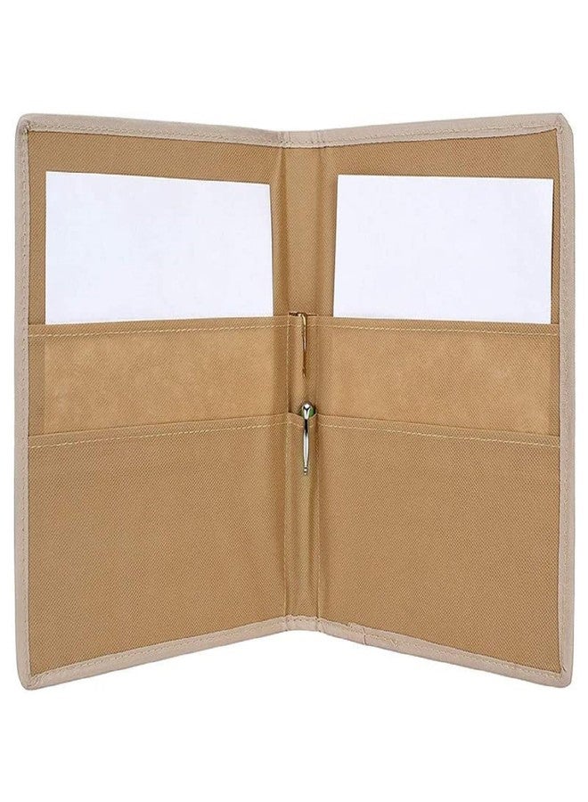 Peeplvalue Multicolor A4 Size Printed Fabric File Folders for Documents Certificates, Document Holder, Jute Conference File Folder with Pen Holder - Image 5