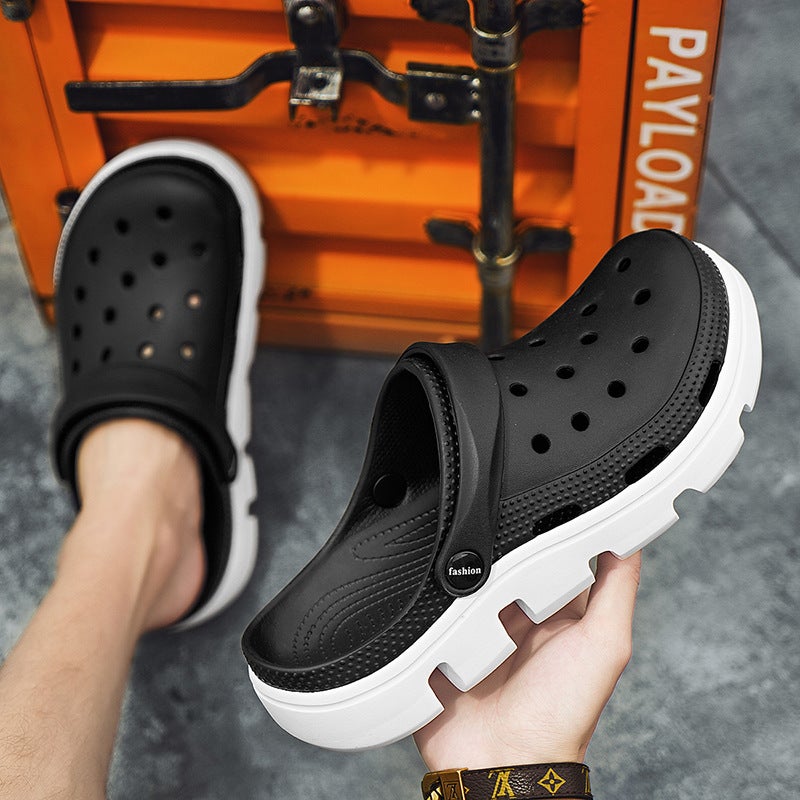Croc Shoes Couple Style Outdoor Beach Shoes For Men, Non-Slip Casual Breathable Closed-Toe Slippers, Summer Sandals For Women - Image 1