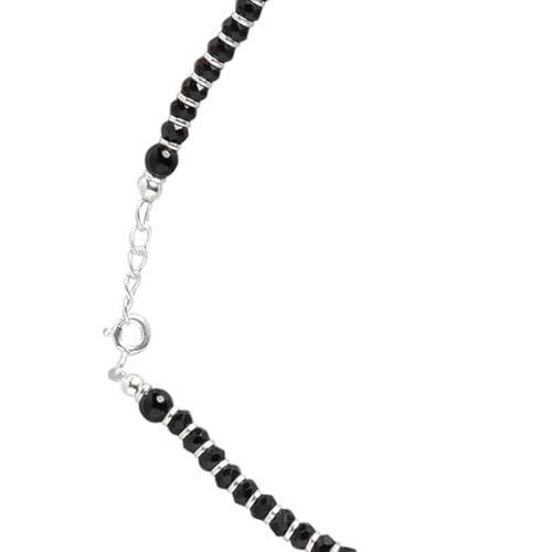 ZAVYA 925 Sterling Silver Designer Black Rhodium Plated Beaded Anklet (Single) | Gift for Women & Girls | With Certificate of Authenticity & 925 Hallmark - Image 5