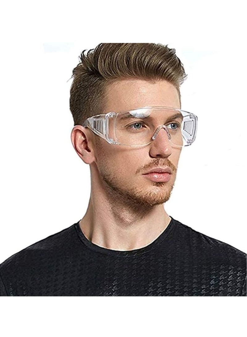 Captaintech Safety Glasses Over Glasses Goggles Protective Eyewear for Work - Anti Fog Shooting Glasses Eye Protection with Clear Vision,Scratch & UV Resistant Safety Glasses for Men Women Lab Clear 3 Pack - Image 1