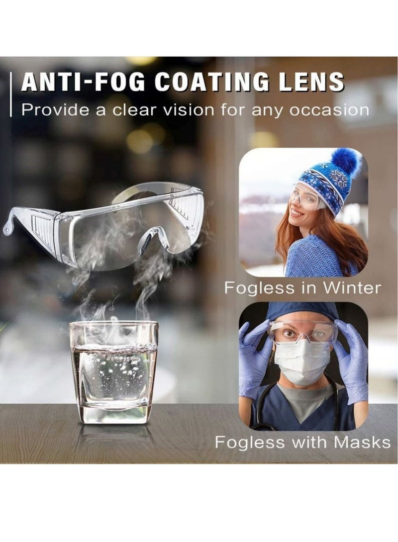 Captaintech Safety Glasses Over Glasses Goggles Protective Eyewear for Work - Anti Fog Shooting Glasses Eye Protection with Clear Vision,Scratch & UV Resistant Safety Glasses for Men Women Lab Clear 3 Pack - Image 3