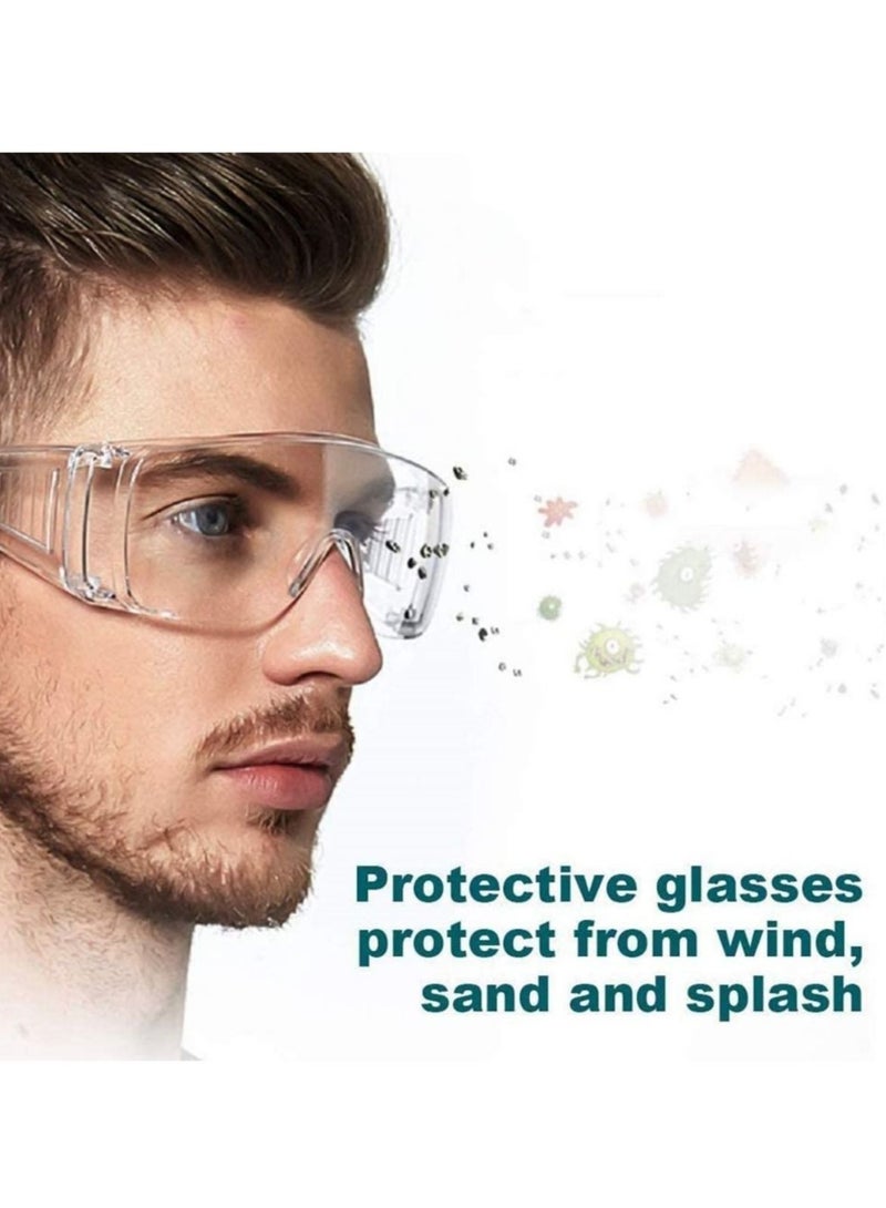 Captaintech Safety Glasses Over Glasses Goggles Protective Eyewear for Work - Anti Fog Shooting Glasses Eye Protection with Clear Vision,Scratch & UV Resistant Safety Glasses for Men Women Lab Clear 3 Pack - Image 5
