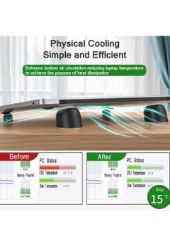 KASTWAVE Laptop Cooling Stand Small Universal Invisible Cooler Ball Portable Magnetic Tilting Holder Foot for MacBook Computer Notebook Keyboard and Tablet PC  - Image 5