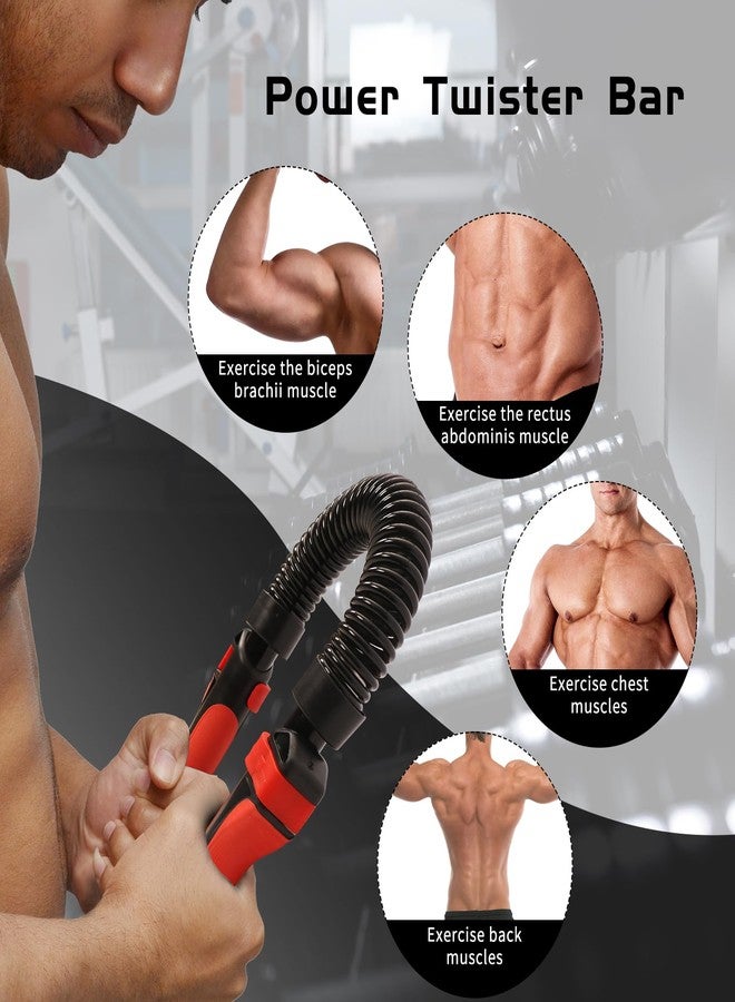 plzzree Power Twister Bar Arm Chest: Adjustable Upper Body Expander Equipment for Arm Chest - Spring Shoulder Forearm Bicep Strength Exercise Workout Training - Image 5