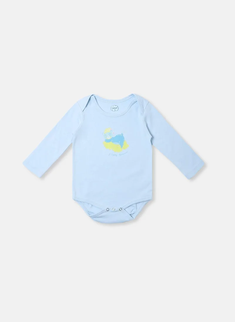 Nautinati Nautinati's Infants' Cotton Interlock Pack of 2 Cloud Print Onesie