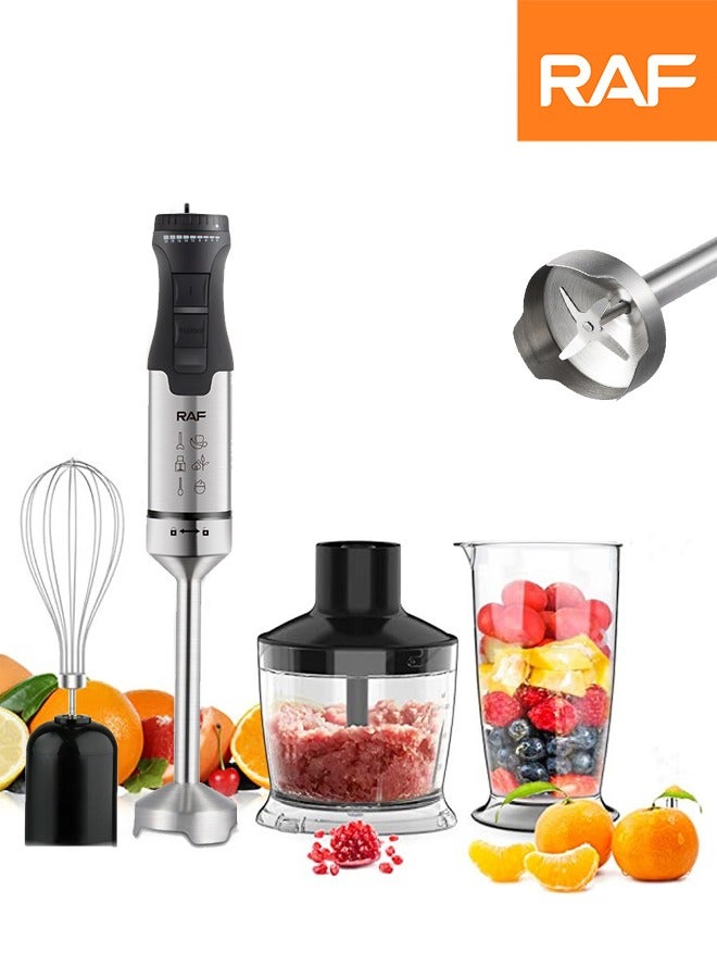 آر إيه أف 4 في 1 خلاط يدوي ، 1800 واط 20 سرعة خلاط يدوي عصا خلاط مع 304 شفرة فولاذية غير قابلة للصدأ ، محضر طعام ، دورق ، خفقت البيض ومزبد الحليب ، غير ببا ، عصائر بور أوشي أغذية الأطفال - Image 1