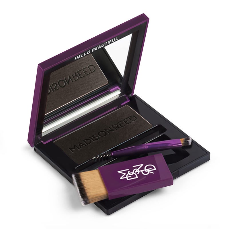 Madison Reed Root Touch Up  Brow Filler Legno Black Instant Gray Coverage Fills in Brows  Thinning Hairlines Temporary Concealing Powder 013 oz 60 uses