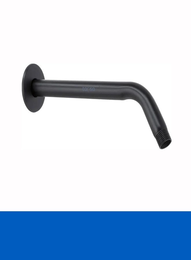 TAPSA LUXURY BATHING Tapsa Stainless Steel 12 Inch Round Arm Black|Shower Rod For Showers|Black Shower Arm|Shower Arm for Overhead Showers (Pack of 1) - Image 1