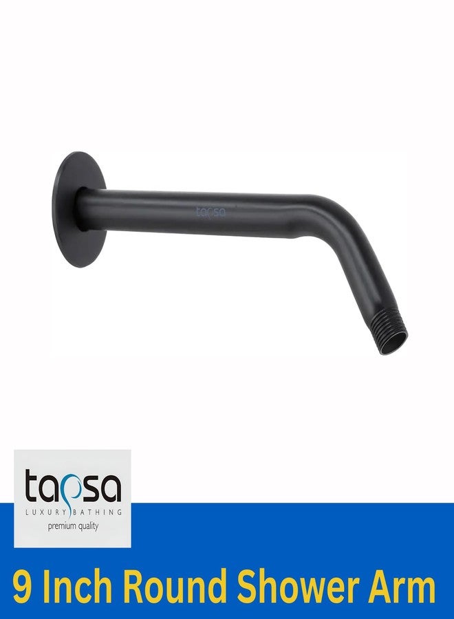 TAPSA LUXURY BATHING Tapsa Stainless Steel 12 Inch Round Arm Black|Shower Rod For Showers|Black Shower Arm|Shower Arm for Overhead Showers (Pack of 1) - Image 5