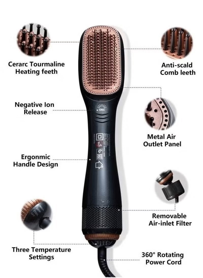 JOY CARE 2-in-1 Hair Dryer & Styling Brush – Ionic Technology, Adjustable Heat, and Travel-Friendly Design - Image 2