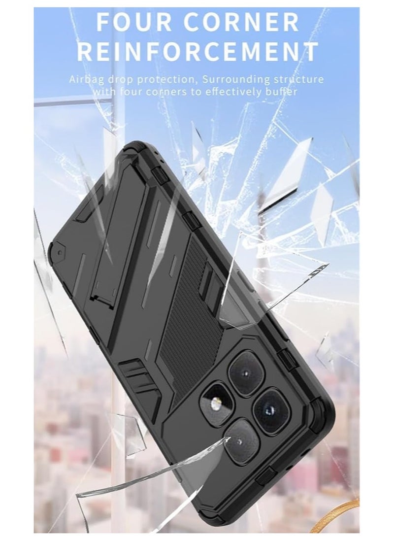 Generic - Case Compatible with Xiaomi 14T Pro 2024, 2-in-1 TPU+PC Dual Layer Combo Shockproof Ultra-Thin Protective Phone Back Cover with Kickstand - Image 1