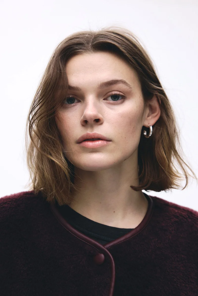 اتش اند ام جاكيت من نسيج تيدي