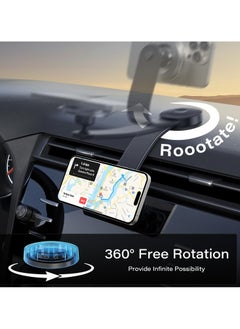 Excefore Car Mount For Magsafe, 360 Rotatable Dashboard Magnetic Phone Holder for Car Strong Magnets, Bendable Memory Alloy for Cell Phone Dashboard Windshield Phone Holder Mount for iPhone Android  - Image 2