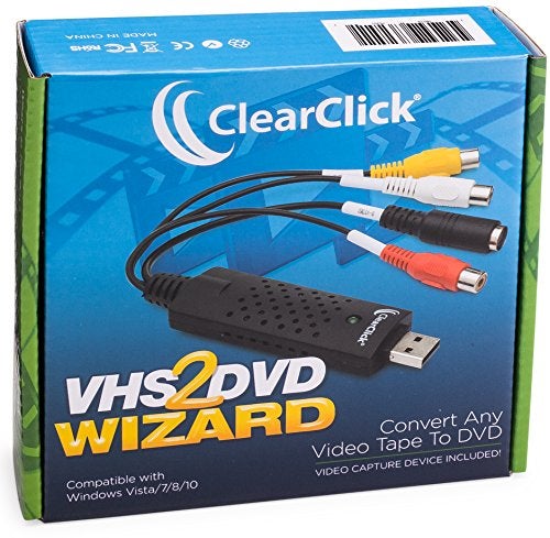 ClearClick VHS To DVD Wizard with USB Video Grabber & Free USA Tech Support - Image 1