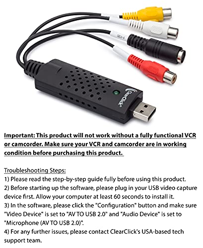 ClearClick VHS To DVD Wizard with USB Video Grabber & Free USA Tech Support - Image 2