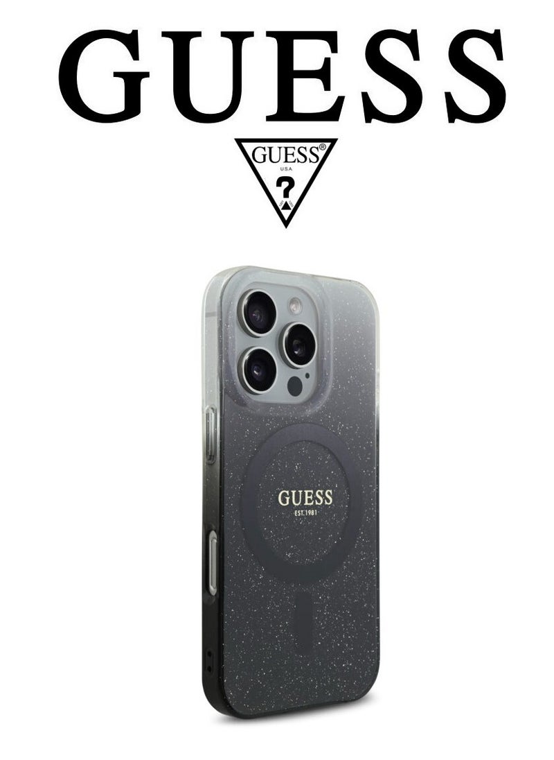 CG MOBILE iPhone 16 Pro Case with elegant gradient Black design with original logo and design approved by the global brand GUESS  - Image 2