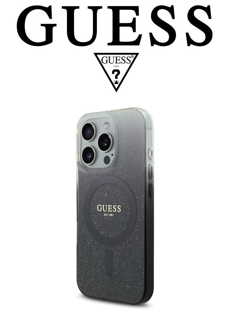 CG MOBILE iPhone 16 Pro Case with elegant gradient Black design with original logo and design approved by the global brand GUESS  - Image 3