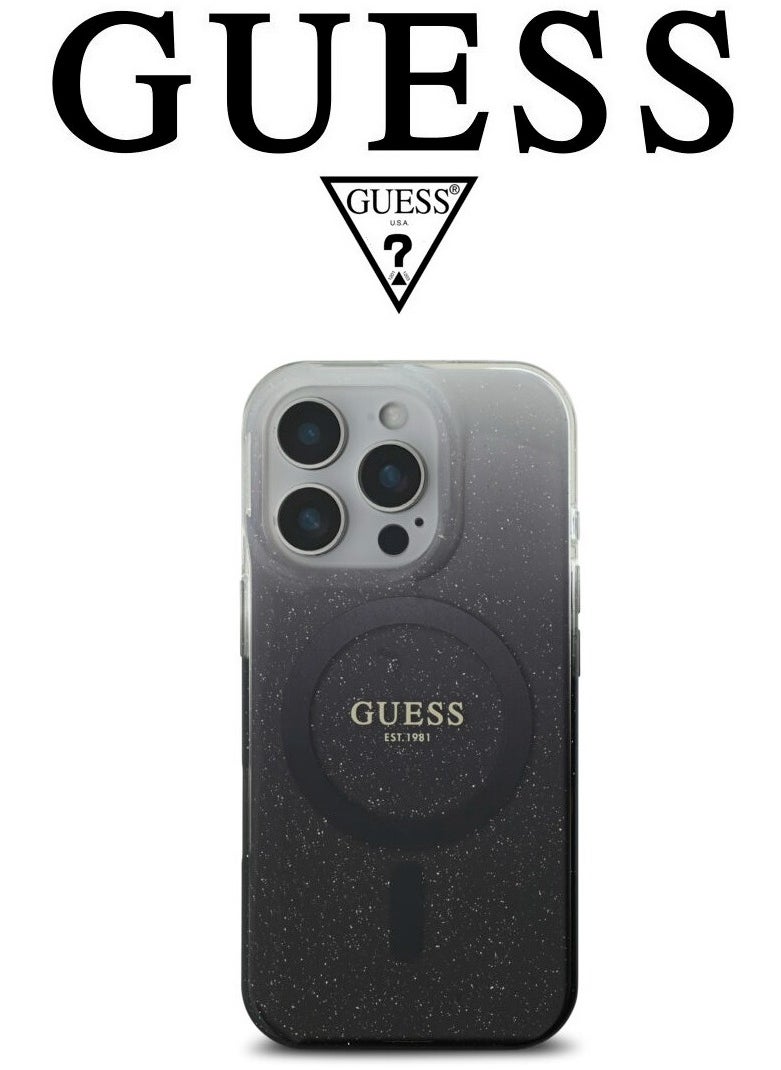 CG MOBILE iPhone 16 Pro Case with elegant gradient Black design with original logo and design approved by the global brand GUESS  - Image 1