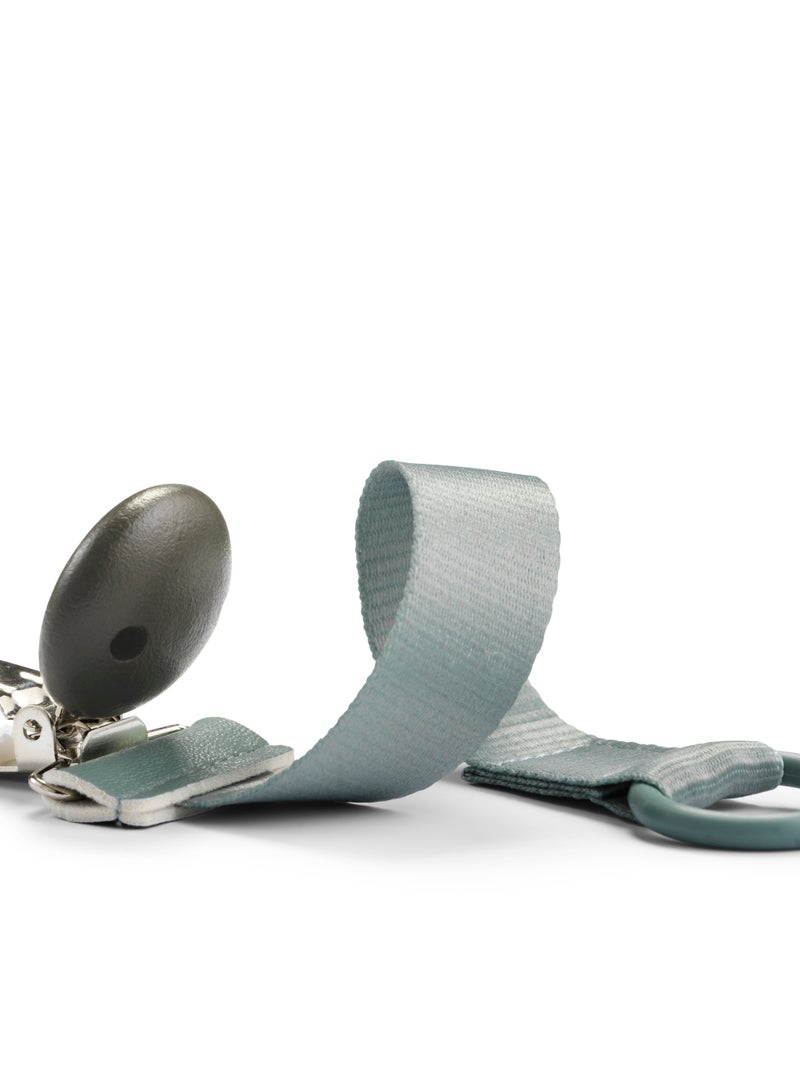 Elli Junior Elodie Details -Pacifier Clip Wood - Hazy Jade - Image 2
