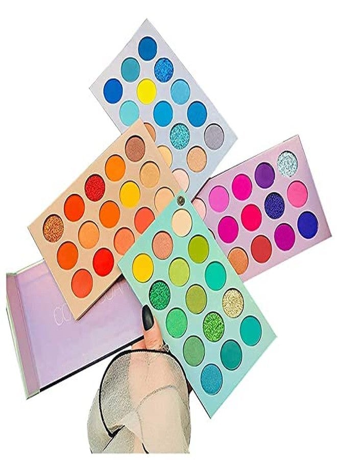 Glowhouse 60 Color Makeup Palette Highlighters Eye Make Up Shimmer Finish Multicolor - Image 5