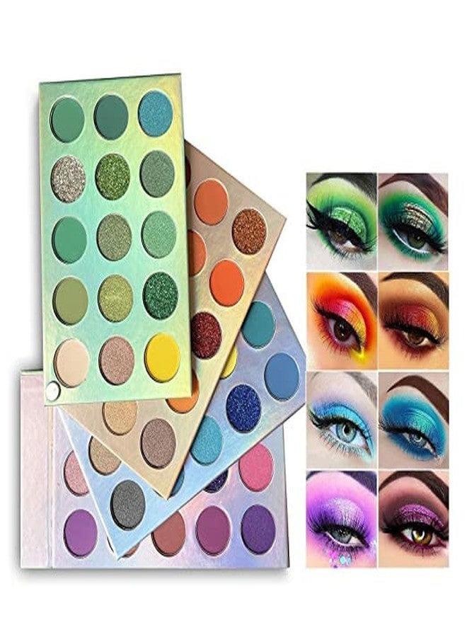 Glowhouse 60 Color Makeup Palette Highlighters Eye Make Up Shimmer Finish Multicolor - Image 4