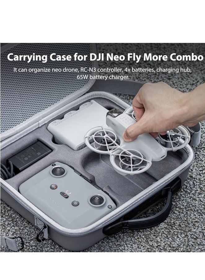 STARTRC - Carrying Case for DJI Neo Portable PU Storage Protective Bag for DJI Neo Fly More Combo Accessories, Compatible with RC-N3 Remote Controller, Neo Intelligent Flight Battery, Charging Hub - Image 1