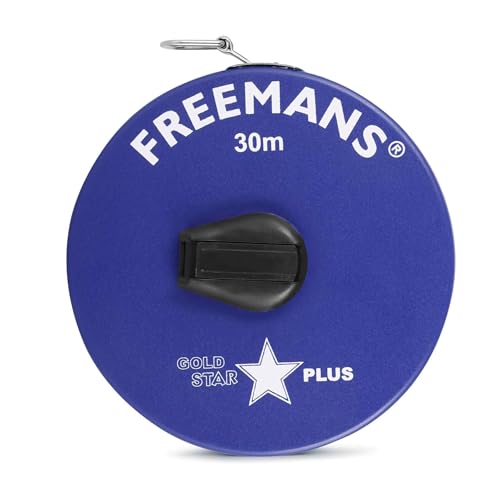 FREEMANS Goldstar Plus 50m:13mm Fibreglass Measuring Tape- 50m/165ft Multicolor || Case Reinforced With Stainless Steel Band || Durable Winding Mechanism Handle and Stainless Steel Mouth with End Hook - Image 3