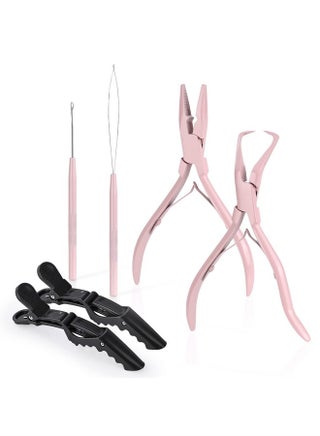 Hair Extension Beading Tool Kit Stainless Steel Hair Extensions Micro Link Bead Closer And Remover Pliers Set, Beads Hair Pulling Hook & Micro Ring Loop Tool Set - pzsku/ZB6AF636544AFF33ED7E4Z/45/_/1733730216/1be8b3ed-59e0-4649-9061-428a7d81fe54