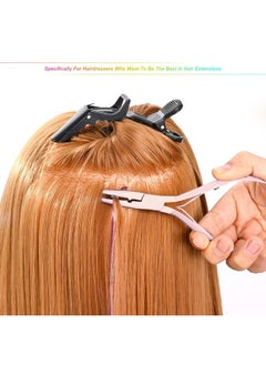 Ehdis Hair Extension Beading Tool Kit Stainless Steel Hair Extensions Micro Link Bead Closer And Remover Pliers Set, Beads Hair Pulling Hook & Micro Ring Loop Tool Set  - Image 4