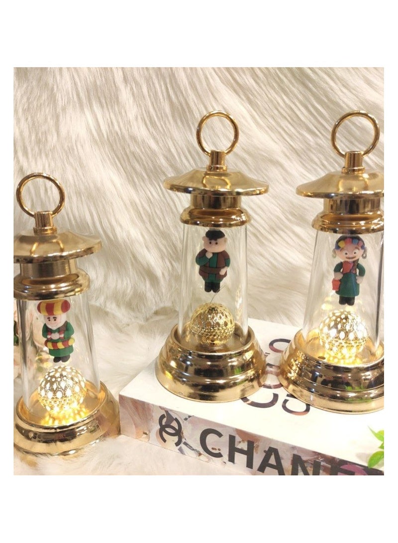 Ramadan lantern, golden metal, in the shape of fananis  - Image 3