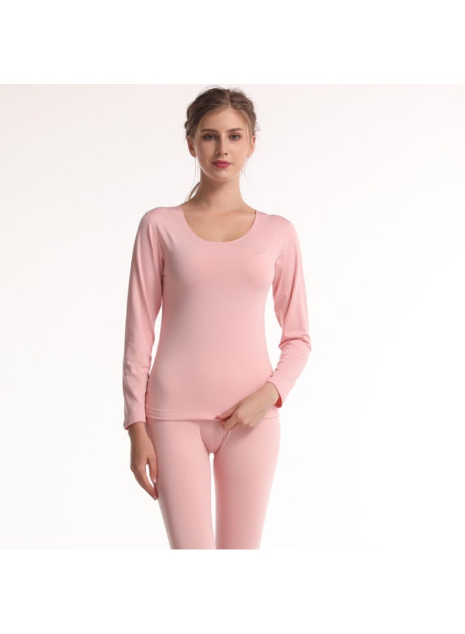 Men's Seamless Thermal Underwear Set Cationic Invisible V-neck Autumn Clothes And Pants Seamless Winter Thin Base Shirt For Men