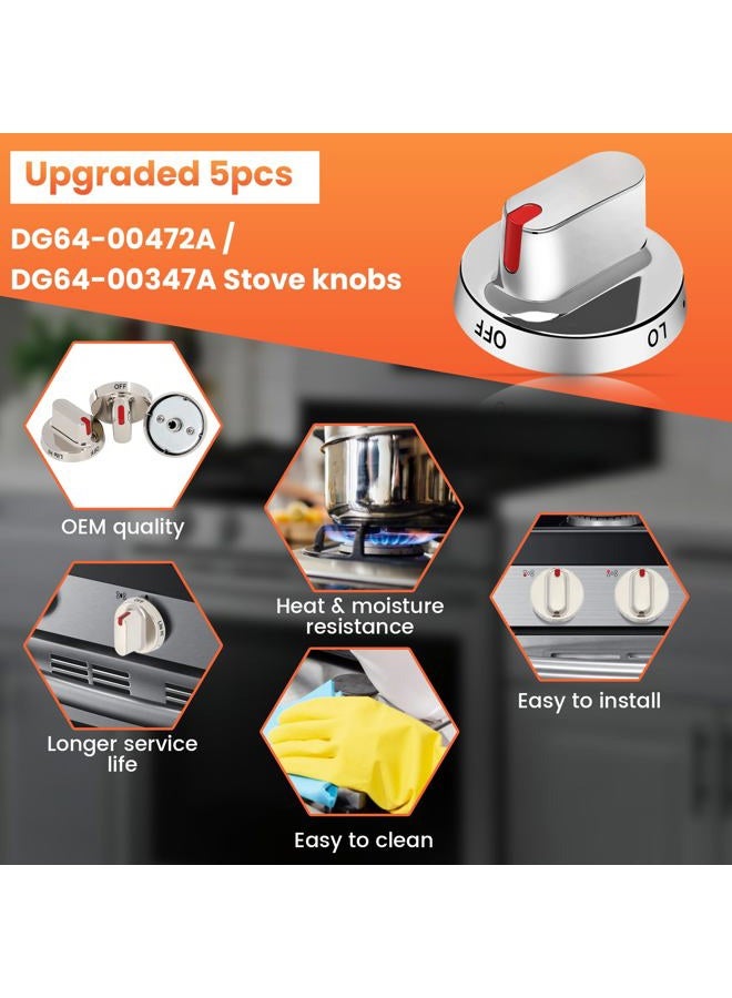 Monkemon Upgraded 5pcs DG64-00472A / DG64-00347A Stove knobs Compatible with DG64-00473A,DG64-00347A,DG64-00347B Samsung Stove knob,Replaces FX710bgs,NX58F5500SS,FX510BGS,FX510BGS,NX58F5300SS - Image 3